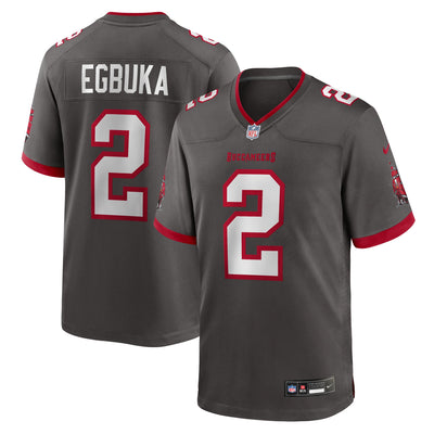 Tampa Bay Buccaneers Emeka Egbuka Nike Pewter Alternate Game Player Jersey