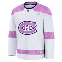 Montreal Canadiens Fanatics White 2024 Hockey Fights Cancer Practice Jersey