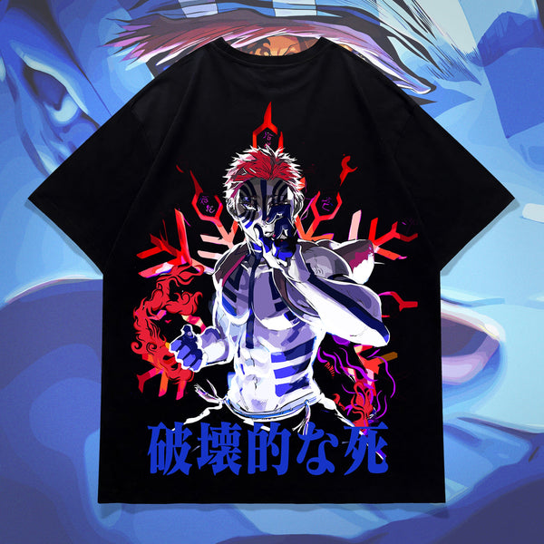 Akaza Eye of Destructive Death - Demon Slayer Oversized Tee