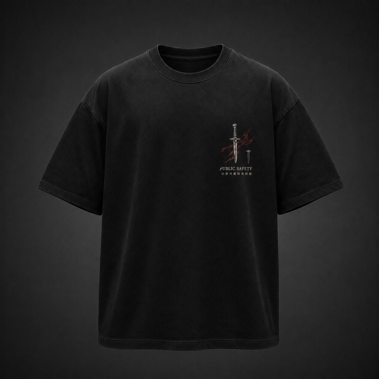 Black t-shirt with Aki Hayakawa Chainsaw Man Gun Devil Hunter graphic – photo 2