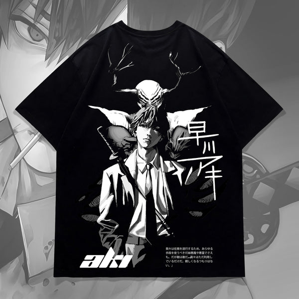 Aki Cursed to Death - Chainsaw Man Oversized Tee