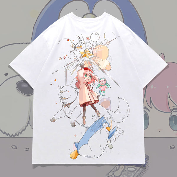 Anya, Bond and Penguin-Sama - Spy X Family Oversized Tee