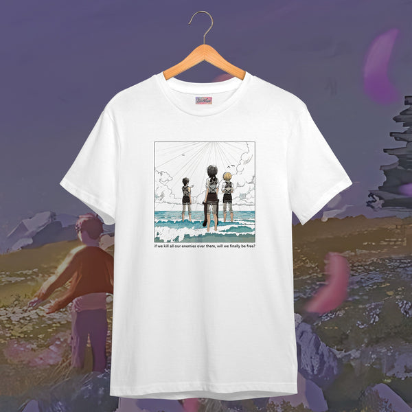 Freedom Beach Panel Classic - Attack on Titan Oversized Tee