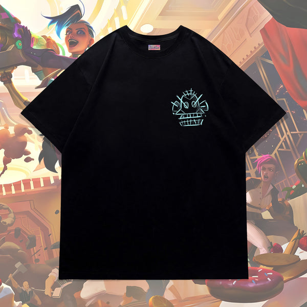 Jinx Crown Sketch Oversized Fit - Arcane Oversized Tee