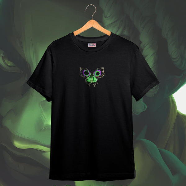 Butterfly Skull Mask Emblem - Arcane Oversized Tee