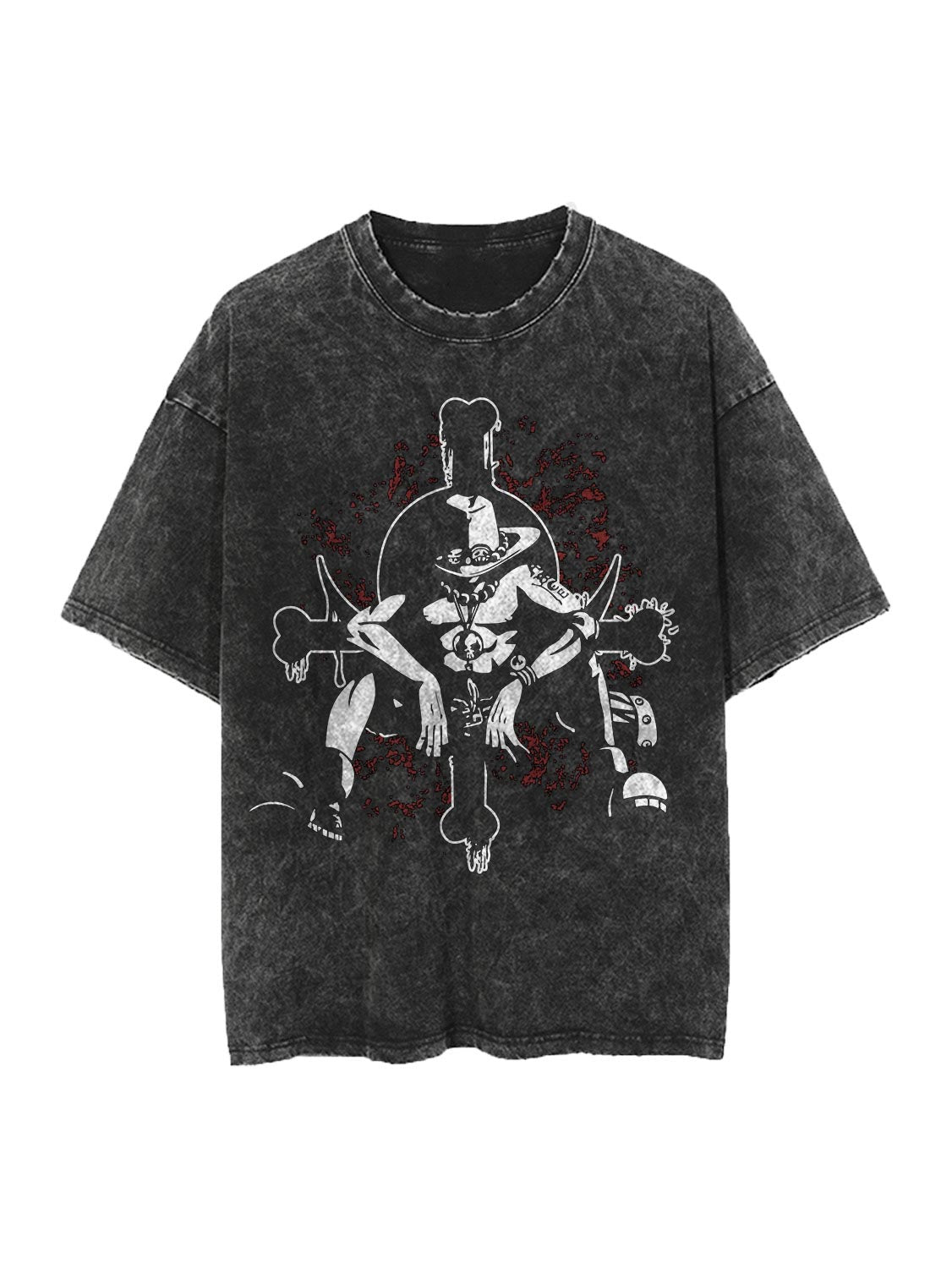 Vintage black t-shirt with Portgas D. Ace One Piece Ace graphic – photo 1