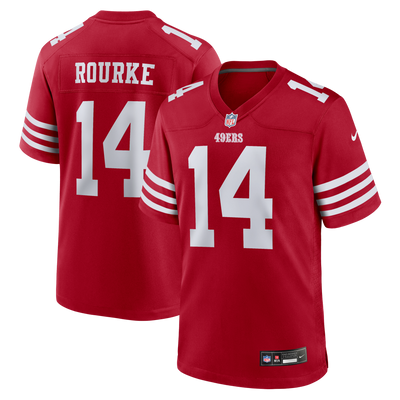 San Francisco 49ers Kurtis Rourke Nike Scarlet Team Game Jersey