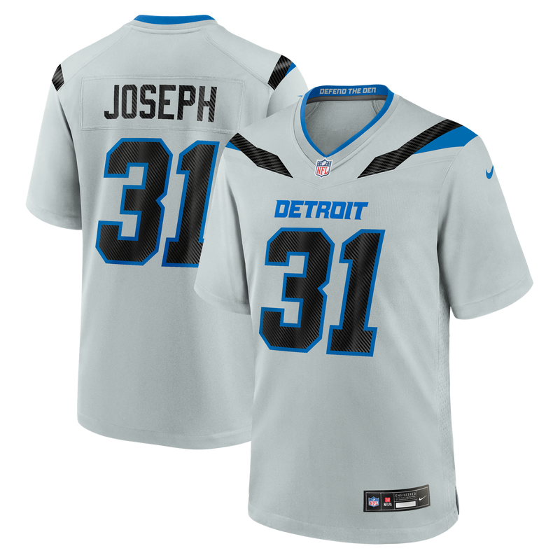 Detroit Lions Kerby Joseph Nike Silver 2026 Rivalries Collection Game Jersey