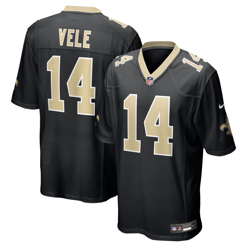 New Orleans Saints Devaughn Vele Nike Black Team Game Jersey