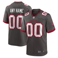 Tampa Bay Buccaneers Nike Pewter Alternate Custom Game Jersey