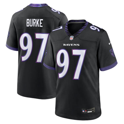 Baltimore Ravens Ethan Burke Nike Black Alternate Game Jersey
