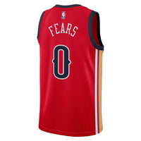 New Orleans Pelicans Jordan Brand Statement Edition Swingman Jersey - Red - Jeremiah Fears -