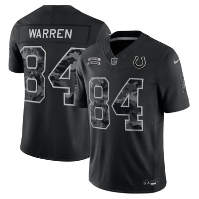 Indianapolis Colts Tyler Warren Nike Black 2026 Salute to Service Printed Limited Jersey