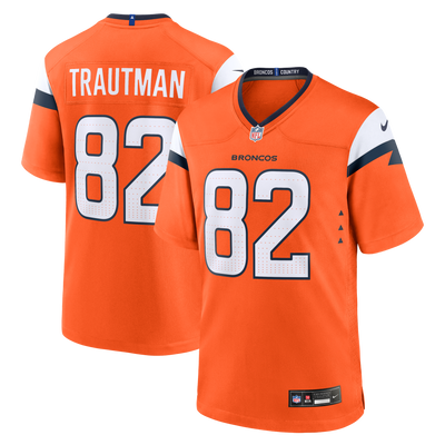 Denver Broncos Adam Trautman Nike Orange Team Game Jersey