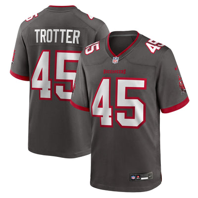 Tampa Bay Buccaneers Josiah Trotter Nike Pewter Alternate Game Jersey