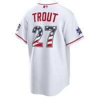 2026 All-Star Edition Stars & Stripes Los Angeles Angels Mike Trout Nike White Stadium Jersey