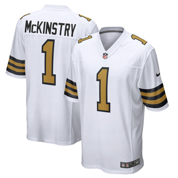 New Orleans Saints Ga’Quincy McKinstry Nike White White Game Jersey