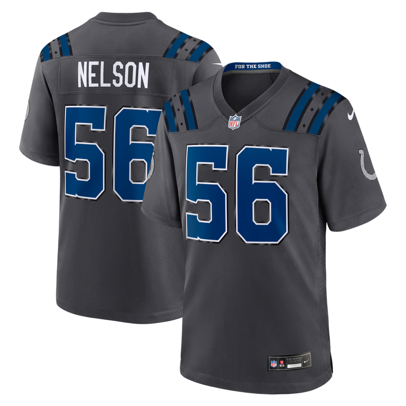 Indianapolis Colts Quenton Nelson Nike Anthracite 2026 Rivalries Collection Game Jersey