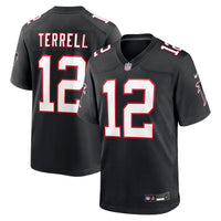 Atlanta Falcons Avieon Terrell Nike Black Alternate Throwback Game Jersey