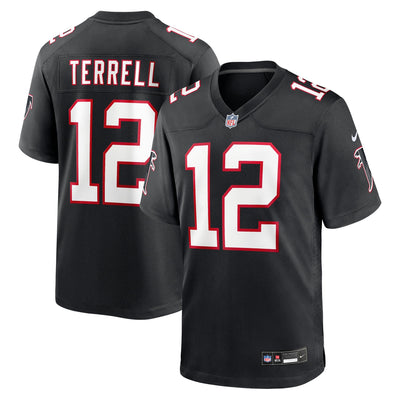 Atlanta Falcons Avieon Terrell Nike Black Alternate Throwback Game Jersey