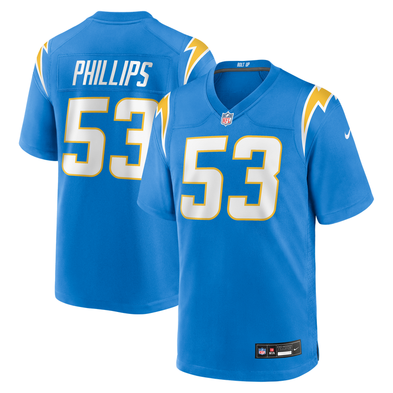 Los Angeles Chargers Del'Shawn Phillips Nike Powder Blue Team Game Jersey