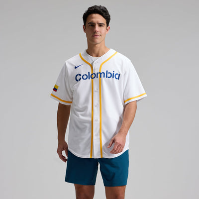 Colombia Baseball Nike White 2026 World Baseball Classic Home Stadium Jersey