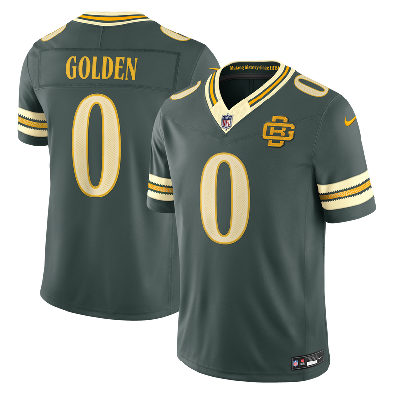 Green Bay Packers Matthew Golden Nike Green 2026 Rivalries Collection Printed Limited Jersey