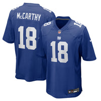 New York Giants J.J. McCarthy Royal jersey – view 1