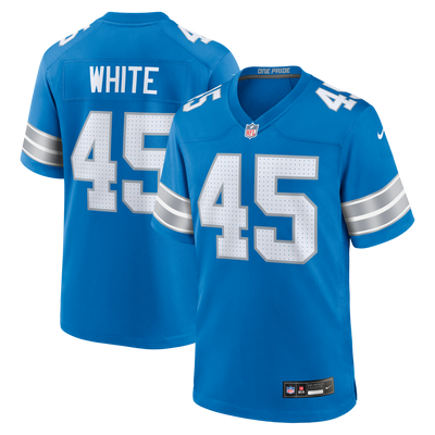 Detroit Lions Devin White Nike Blue Team Game Jersey