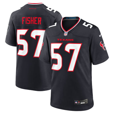 Houston Texans Blake Fisher Nike Navy Team Game Jersey