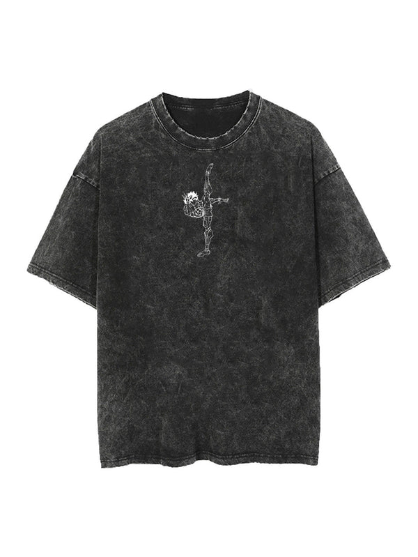 Vintage black t-shirt with Baki Hanma Beast Within graphic – photo 2