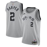 San Antonio Spurs Dylan Harper - Silver jersey – view 2