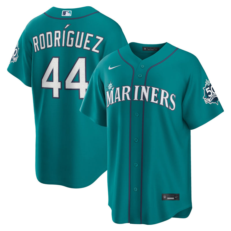 Seattle Mariners Julio Rodríguez Teal jersey – view 1