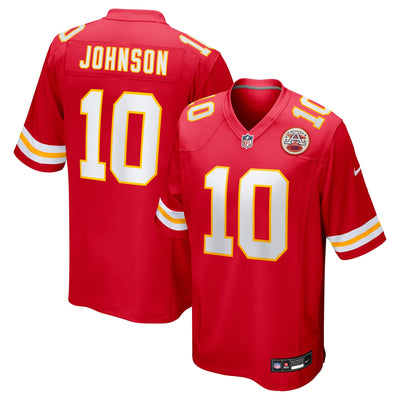 Kansas City Chiefs Emmett Johnson Nike Red Team Game Jersey