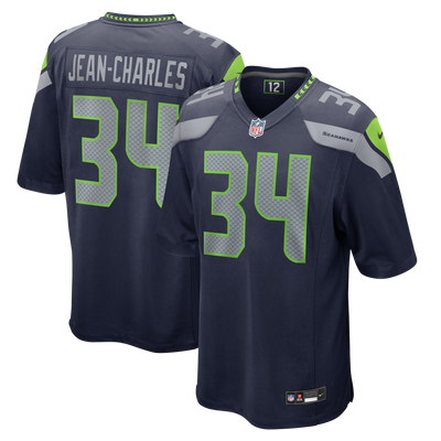Seattle Seahawks Shemar Jean-Charles Nike College Navy Team Game Jersey