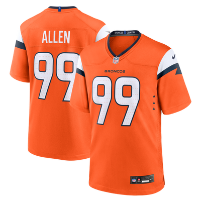 Denver Broncos Zach Allen Nike Orange Team Game Jersey