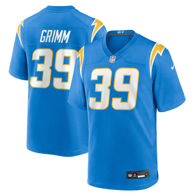Los Angeles Chargers Luke Grimm Nike Powder Blue Team Game Jersey