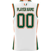 Miami Hurricanes GameDay Greats NIL Pick-A-Player Lightweight Basketball Jersey - White