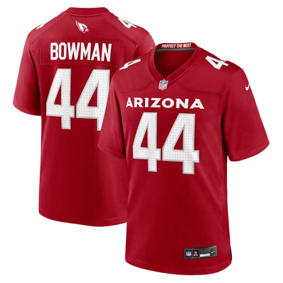 Arizona Cardinals Shawn Bowman Nike Cardinal Team Game Jersey