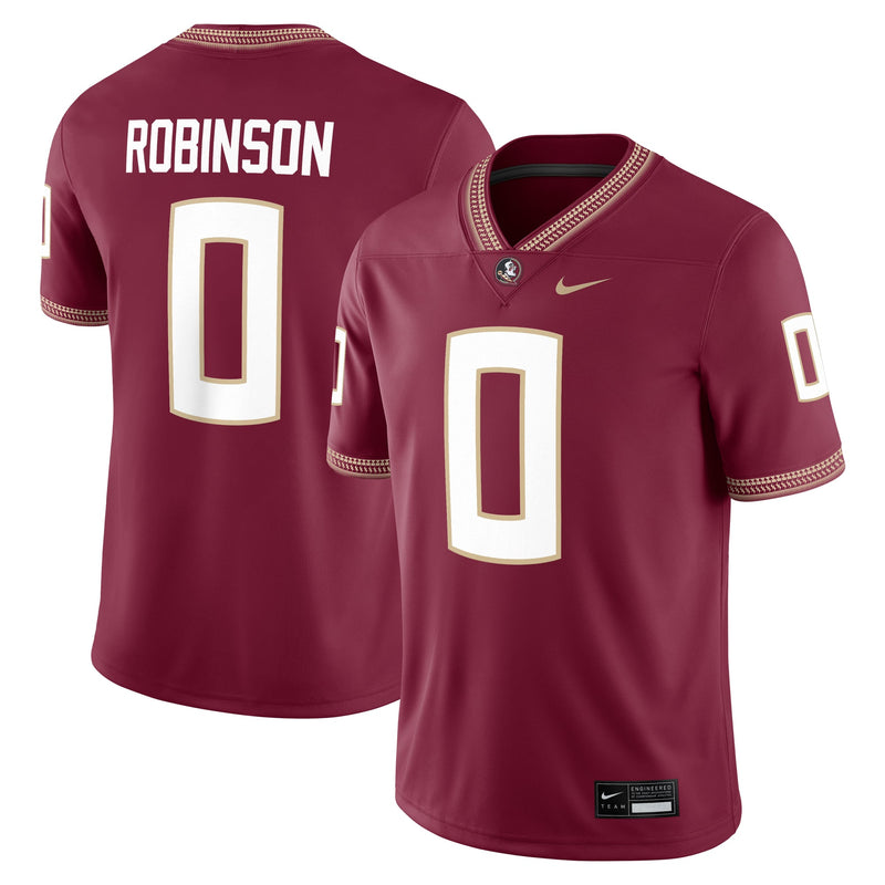 Duce Robinson Florida State Seminoles Nike Home Game Jersey - Garnet