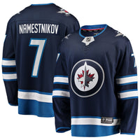 Winnipeg Jets Vladislav Namestnikov Navy jersey – view 2