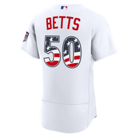 Fourth of July Los Angeles Dodgers Mookie Betts Nike White USA 250 Authentic Jersey