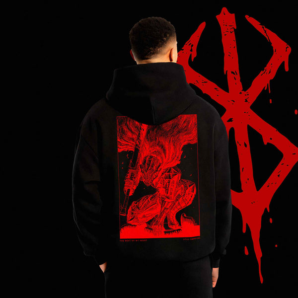 Guts Red Armour - Berserk Oversized Hoodie