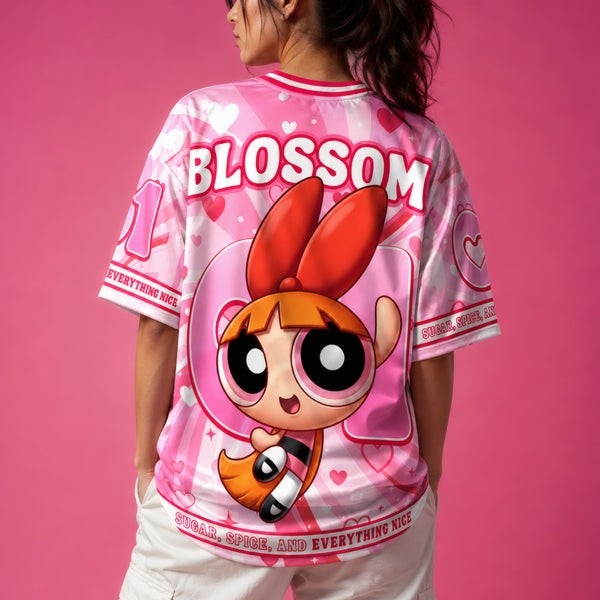 Blossom Everything Nice - The Powerpuff Girls Oversized Jersey