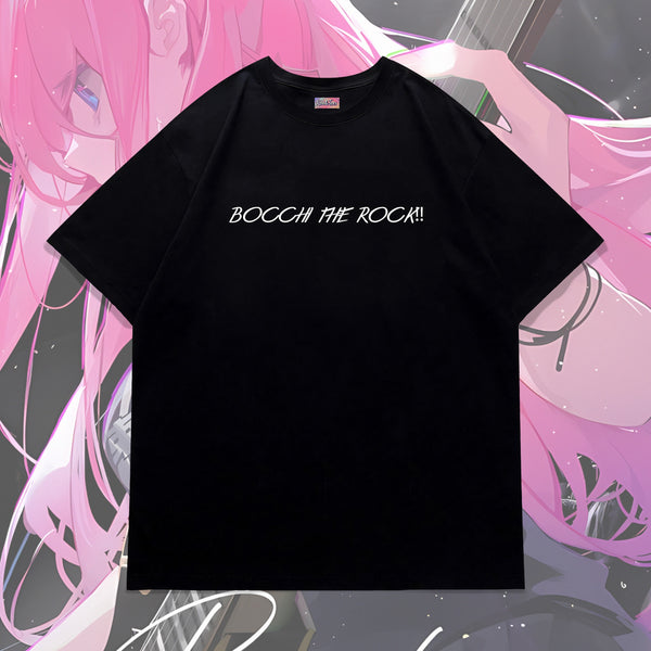 Bocchi Lead Guitarist Back Print - Bocchi The Rock! Oversized Tee