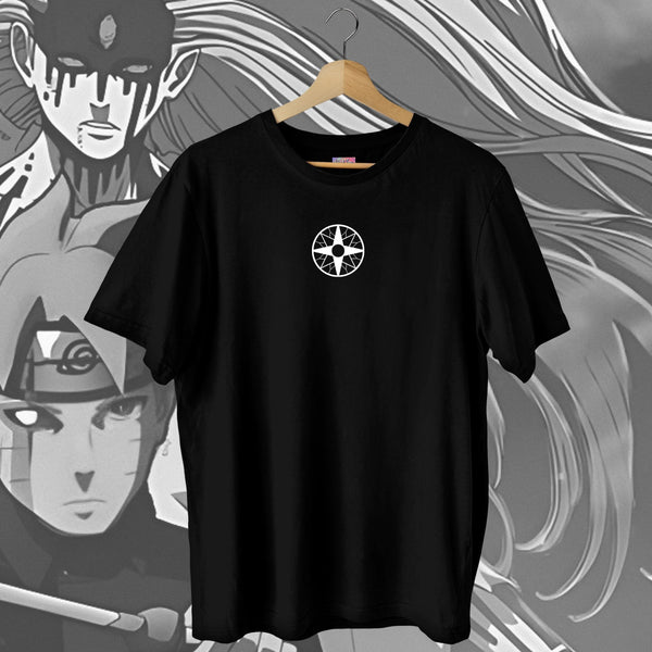 Star Emblem Black Print - Naruto Oversized Tee