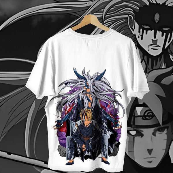 Star Emblem White Print - Naruto Oversized Tee