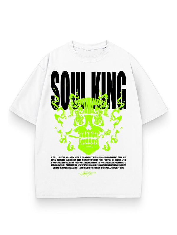 White t-shirt with Brook One Piece Soul Musician graphic – photo 1