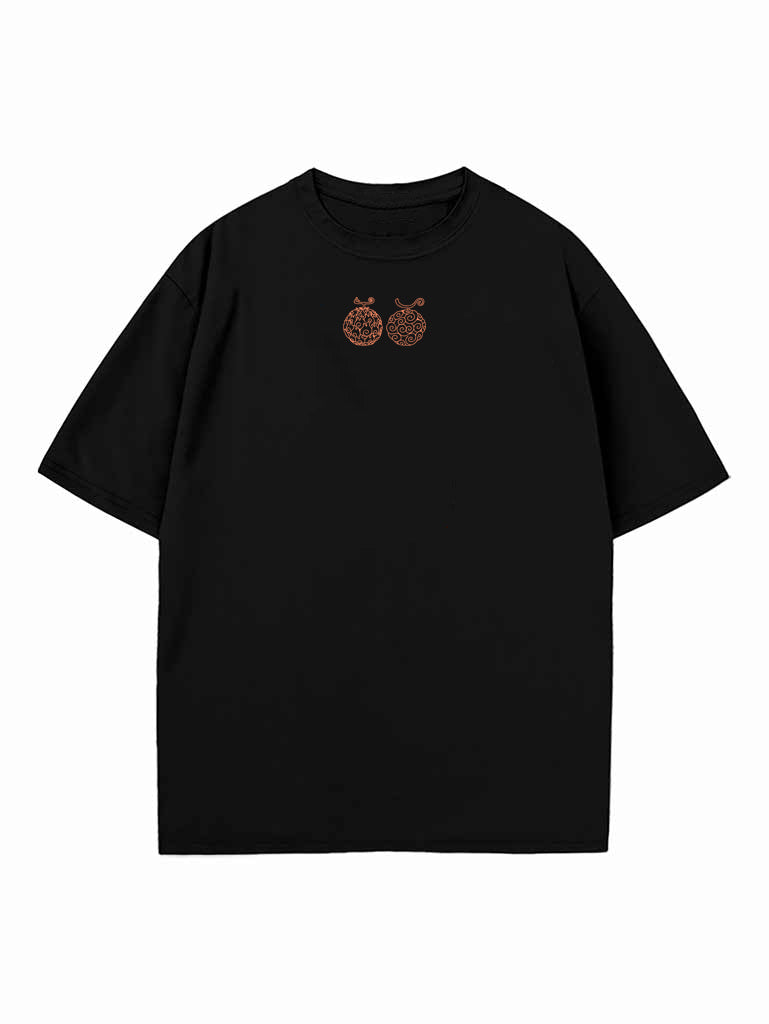 Black t-shirt with Portgas D. Ace and Sabo One Piece Brothers Flame graphic – photo 2