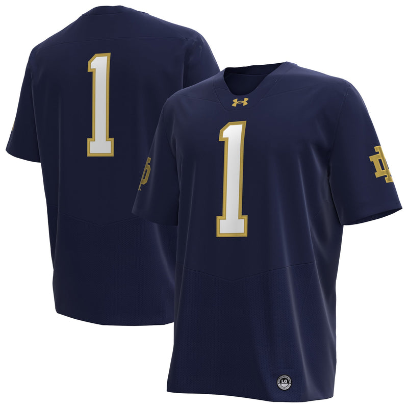 Notre Dame Fighting Irish Under Armour Premier Football Jersey - Navy